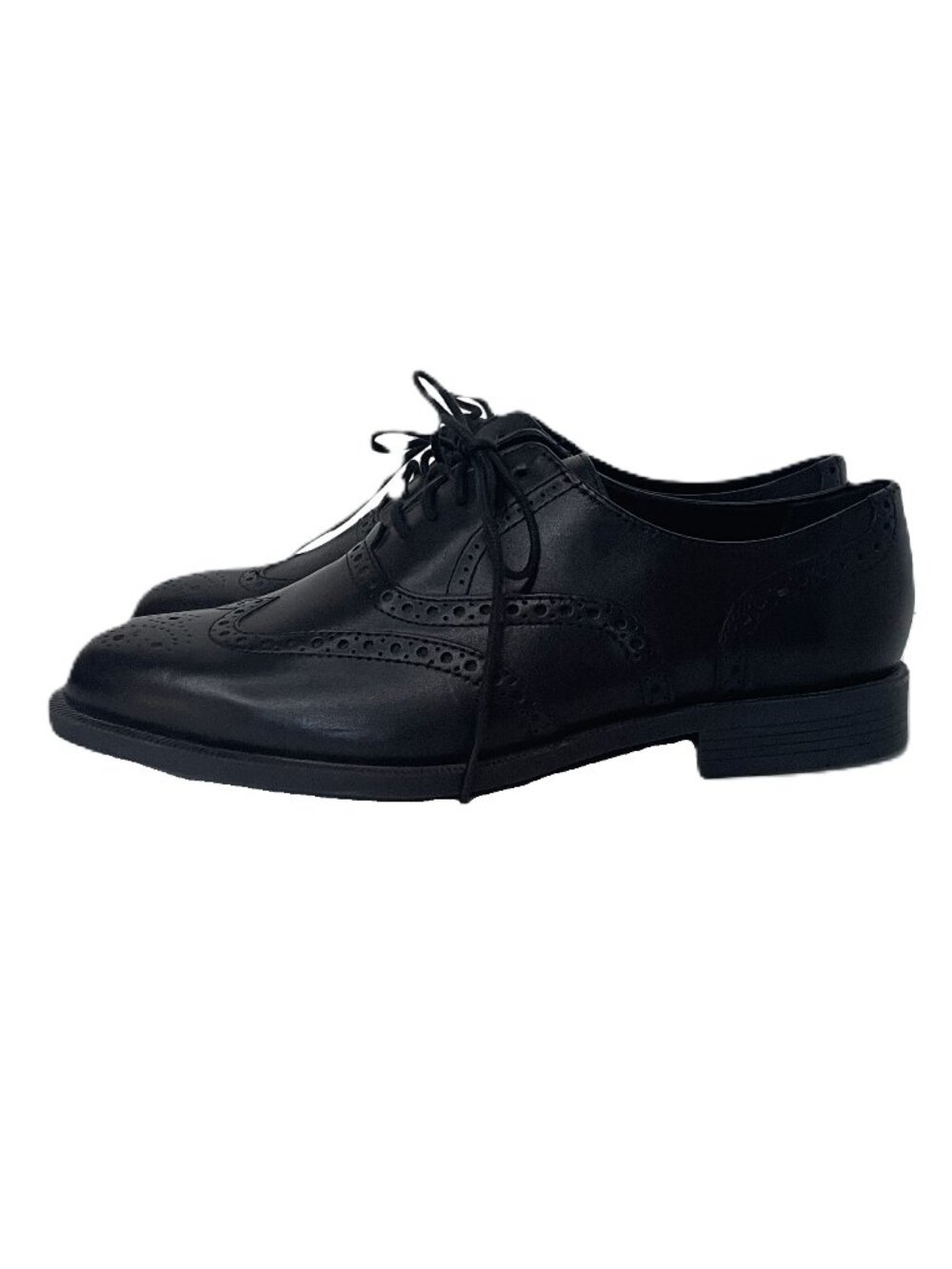 Cole Haan Mens Dress Shoes Sz 7.5 M Black Leather Wingtip Oxford C26665 Lace Up